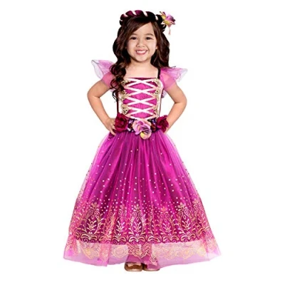 Image of (PKT) (9905954) Child Girls Plum Princess Costume (8 10yr)