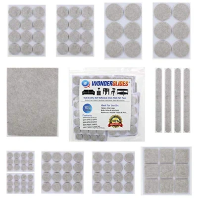 Image of Lifeswonderful 106pcs Assorted Mix Pack Self Adhesive Sticky Felt Pads Floor Protectors For Furniture Feet