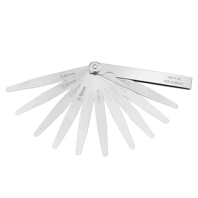 Image of Feeler Gauges Set Stainless Steel Metric and Standard Thickness Tapered Measuring Tool