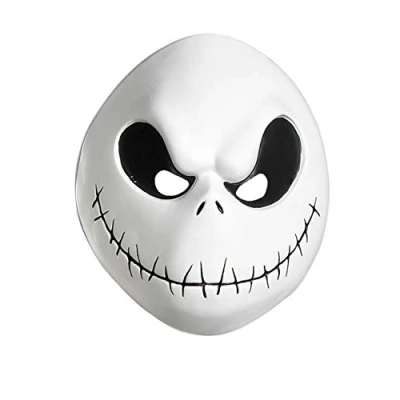 Image of DISGUISE Men&#039;s The Nightmare Before Christmas Jack Skellington Costume Mask, White/Black, One size