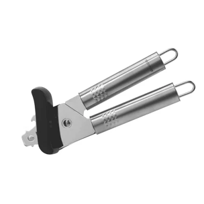 Image of FACKELMANN OPAL Can Opener, with Magnet &amp; Bottle Built In Cap Remover, Manual Tin Ergonomic Turning Knob, Stainless Steel, 20x5x4.5cm, Silver