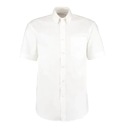 Image of Kustom Kit Corporate Oxford shirt short sleeved White* 15
