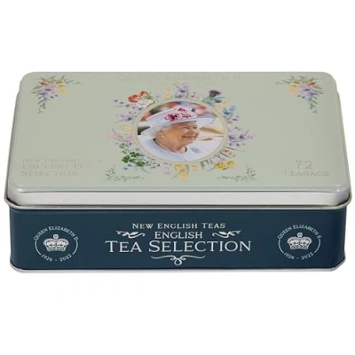 Image of New English Teas Queen Elizabeth II Commemorative Tea Tin with 72 Teabag Selection