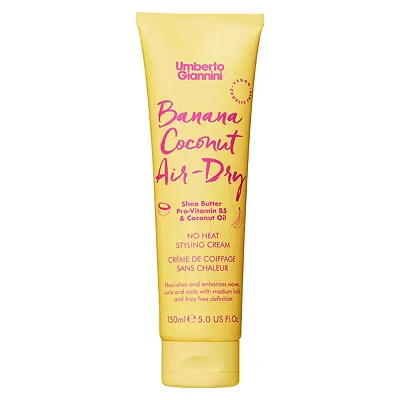 Image of Umberto Giannini Banana Coconut Air Dry Cream 150ml Weightless Curl with Medium Hold