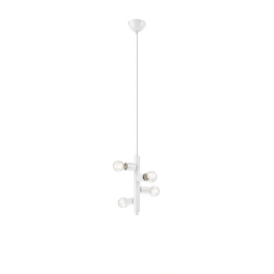 Image of Linda Modern Multi Arm Pendant Ceiling Light White, 4x E27