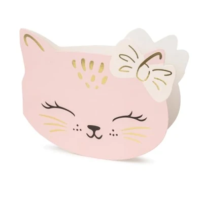 Image of Libetui Set of 6 Invitation Cards Cat Kitty Birthday Girl Children&#039;s Invitations Party