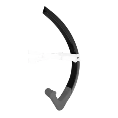 Image of Aquasphere FOCUS snorkel Training with adjustable head support, water evacuation, silicone mouthpiece for maximum comfort and stability when swimming, pool &amp; snorkelling
