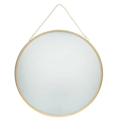 Image of Rex London Round gold tone Hanging mirror (29cm)