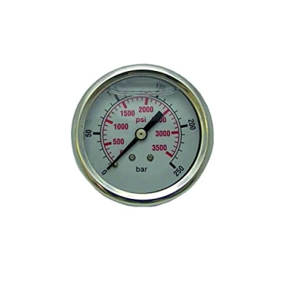 Image of PressurewasherpartsUK Pressure Washer Gauge 0 250 Bar 3600 Psi S/S Body Glycerine Filled