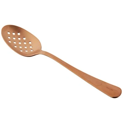 Image of Mercer Culinary Plating Spoon Perforated Bowl 7, Stainless Steel, Rose Gold, 27.8 x 4.0 2.5 cm