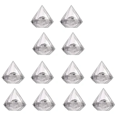 Image of Bcowtte Pack of 36 Transparent Diamond Shape Sweets Box Wedding Favour Gift Boxes Clear Plastic Container Home Decor