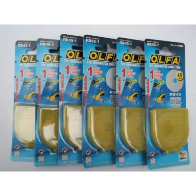 Image of Box of 6 45mm OLFA Rotary Cutter Spare Disc Blades