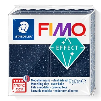 Image of STAEDTLER 8010 352 FIMO Effect Oven Hardening Polymer Modelling Clay Galaxy Blue (57g)