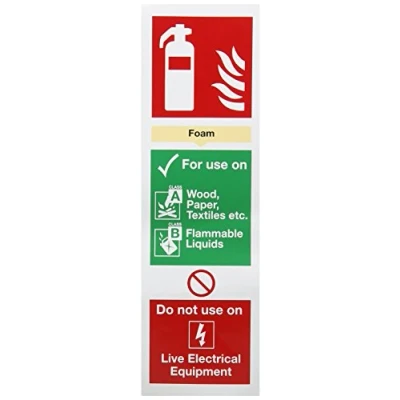 Image of SIGNSLAB F202/S Safety Sign &quot;Fire Extinguisher Foam&quot;, Self Adhesive, 280 mm x 90