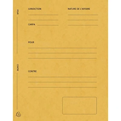 Image of Exacompta Ref 220109E Nature Future Pre Printed Square Cut Folders 250 x 320mm in Size, Suitable for A4 Documents, 265gsm Glossy Card Yellow (Pack of 25) French Text
