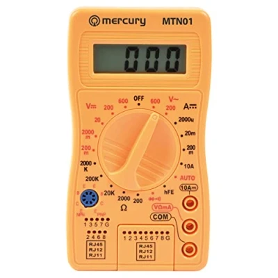 Image of Mercury MTN 01 Digital Multimeter with Network Testing,Yellow