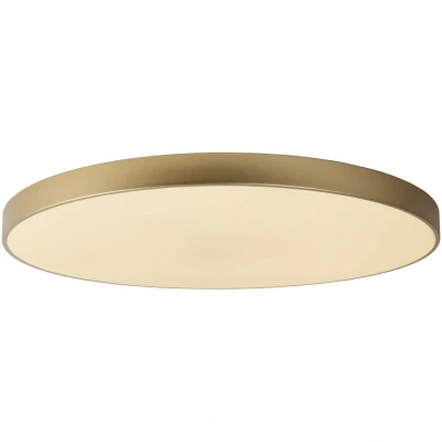 Image of Unar Modern Flush Ceiling Light Ø 80cm LED Dim. 1x80W 2700K 3 StepDim Matt Gold, Brass