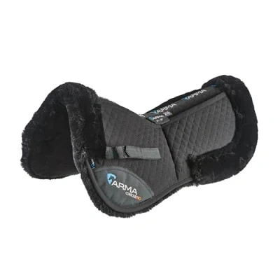 Image of Shires ARMA Corrective Lined Half Pad Black 15 16.5&quot;