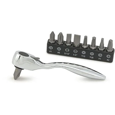 Image of Titan 11205 3 1/2 Inch Offset Micro Ratcheting Bit Driver and Set