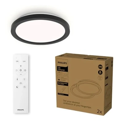 Image of Philips Lighting Ceiling, 24 W, Black