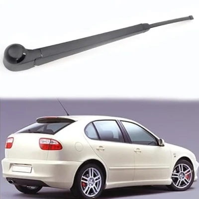 Image of ZELLYA Rear Wiper Arm Blade Set, for SEAT LEON MK1 2000 2005 Windshield Wipers Replacement Water Repellency Plastic Black