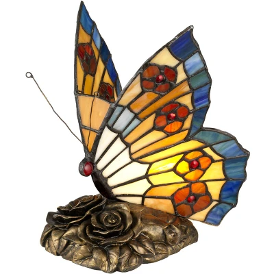 Image of Butterfly Tiffany Lamp, Architectural Bronze, G9