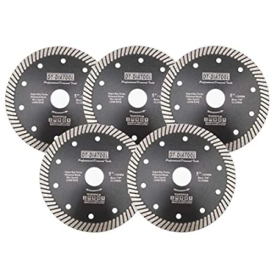 Image of DT DIATOOL Diamond Saw Blade 5PCS 5 Inch / 125mm Super Thin Cutting Disc for Porcelain Tile Marble Ceramic Granite