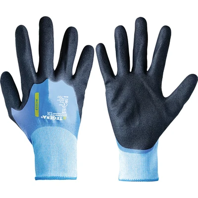 Image of Ejendals 737 10 Size &quot;Tegera 737&quot; Synthetic Glove Black/Blue
