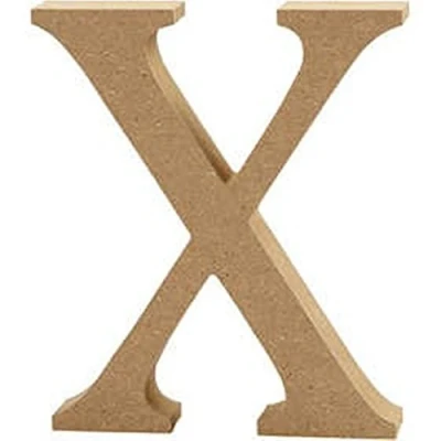 Image of 13cm Large Wooden MDF Letter Shape to Decorate X Wood Shapes for Crafts