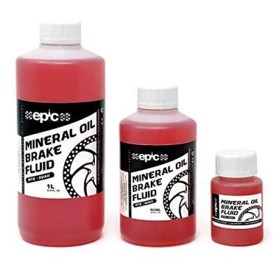 Image of Epic Mineral Oil Brake Fluid for Shimano/Tektro/TRP Disc Brakes MTB &amp; Road High Performance Bleeding Red 100ml
