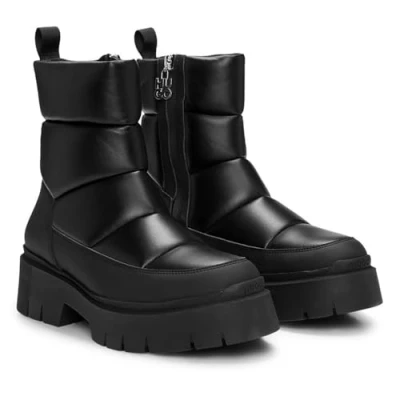 Image of HUGO KRIS NAPU Winter boots, Men&#039;s, Size: 6, Black Synthetics