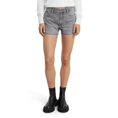 Image of G Star Women&#039;s True Denim Shorts Raw Edge , grey (faded neblina D24376 D537 G324), 27