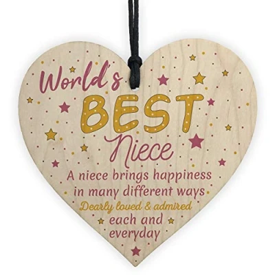 Image of RED OCEAN Best Niece Birthday Christening Auntie Uncle Gifts Family Plaque Keepsake