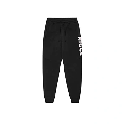 Image of NICCE Stretch Waist Black Mens Truman Joggers 201 1 04 01 0001 Cotton Size 2XL