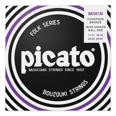 Image of Picato 96581B Bouzouki Irish Unison Tuning Ball End Strings, Set of 8 Pieces