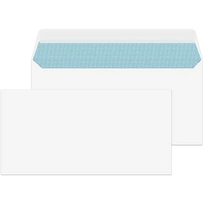 Image of Premium Quality Office DL White mailing Envelopes 80 GSM 25 Peel &amp; Seal Wallet Peal for Posting Home and Ecommerce Etc
