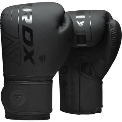 Image of RDX Kids Boxing Gloves Sparring and Muay Thai Maya Hide Leather, KARA Patent Pending Junior Training Mitt for Kickboxing, Punch Bag, Focus Pads, MMA, Pad, Double End Ball Punching Fight