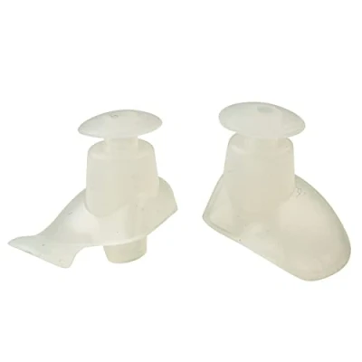 Image of MARU Swimming Ear Plugs, Made from High Grade Silicone, Unisex Adult, Reusable, Perfect for Lessons, Training and Triathlons, Case Included (Clear, One Size)