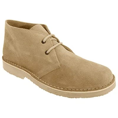 Image of Roamers Mens Real Suede Round Toe Unlined Desert Boots (7 UK) (Camel)