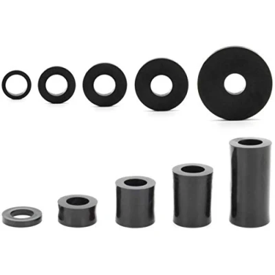 Image of Enkotrade Pack of 25 Spacer Sleeves for M6 10 x 6.3 mm Spacers Round Plastic Washers Bearing Bushes Threaded