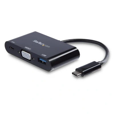 Image of StarTech.com USB C VGA Multiport Adapter 3.0 Port 60W PD