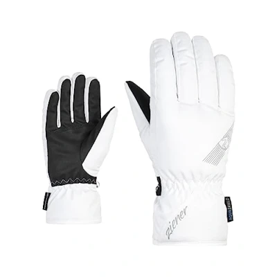 Image of Ziener Women&#039;s KORENA Ski Gloves/Winter Sports Waterproof, Breathable, White, 6