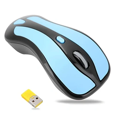 Image of ciciglow Gyration Air Mouse, 6D 2.4G Mini Gyro Wireless Mouse Maximum 1600 DPI Optical Mice with USB Nano Receiver for PC Laptop Smart TV/Box(Blue+Black)