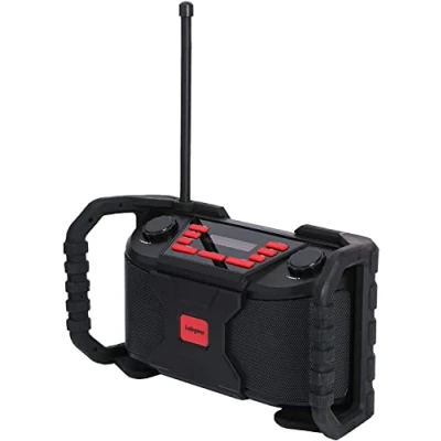 Image of Worksite DAB/DAB+ &amp; FM Radio by Labgear, Rugged Water Resistant Bluetooth Speaker, Stereo Sound Digital Portable, DAB with Large LED Display, USB Charging, Speakers