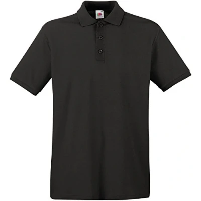 Image of Fruit of the Loom Men&#039;s Premium Short Sleeve Polo Shirt, Light Graphite, Large