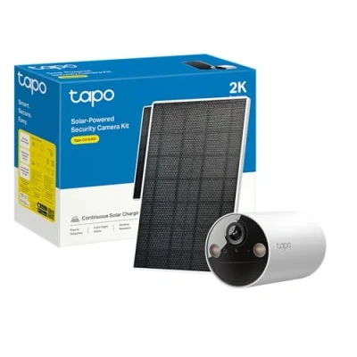 Image of Tapo C410 KIT Solar Surveillance Camera Outdoor Battery, 2K 3MP, Colour Night Vision, MicroSD Memory, 6400 mAh Non Removable Two Way Audio, Person Detection, Alexa &amp; Google Assistant, 2.4 GHz