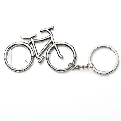Image of YEHJDSMD Bicycle Opener Keychain Creative Metal Beer Bottle Fashion Cute Couple Enthusiasts Suitable for Key Loss Prevention
