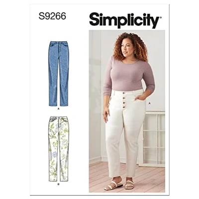 Image of SIMPLICITY SS9266BB Misses/Plus Size Skirt/Pants BB (20W 22W 24W 26W 28W), Paper, White