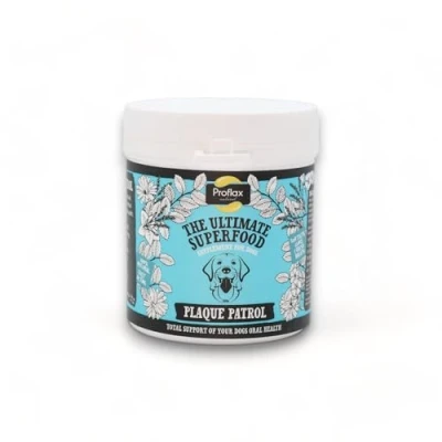 Image of Proflax Plaque Patrol Herbal Powder 125g Natural Dental Care for Dogs Removes &amp; Tartar, Freshens Breath, Supports Healthy Gums Teeth