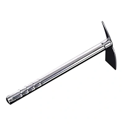 Image of Strong Stainless Steel Gardening Digging Tool Garden Metal Hoe Farm 15 Inch